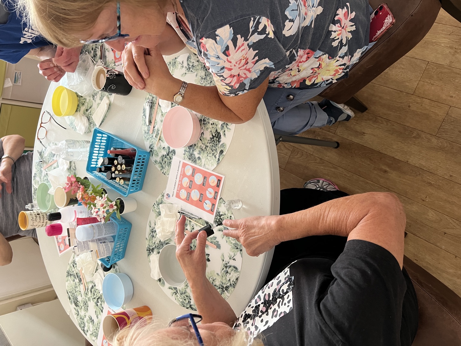 A group workshop around a table